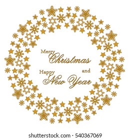 Snowflake Mandala. Holiday greeting with snowflake background. Vector illustration