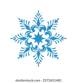 Snowflake Mandala Vector Illustration for Elegant Winter Designs