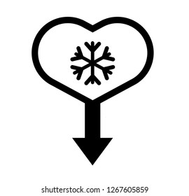 Snowflake and map pin. logo concept. Designed for your web site design, logo, app, UI