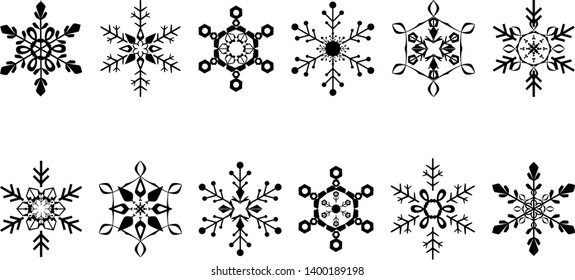 Snowflake material vector graphic decoration