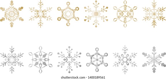 Snowflake material vector graphic decoration
