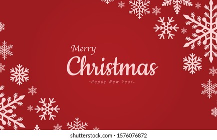 snowflake merry christmas background template