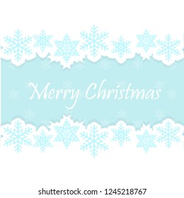 snowflake merry Christmas card