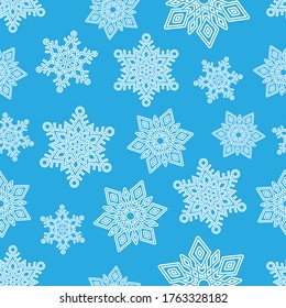Snowflake Merry Christmas Seamless Pattern Design