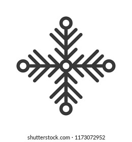 Snowflake, Merry Christmas theme set, filled outline editable stroke pixel perfect icon