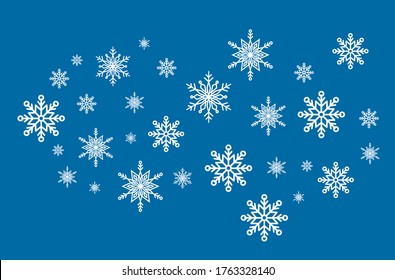 Snowflake Merry Christmas Winter Pattern Design