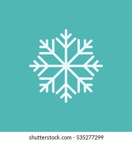Snowflake Minimalistic Flat Line Color Stroke Icon Pictogram Illustration