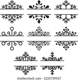 Monograma de copo de nieve para tu texto.