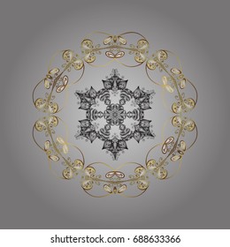 Snowflake mosaic icon. Flat design. Graphic element decoration. Silhouette snow flake sign isolated background. Vector illustration. Symbol winter, frozen, Christmas, New Year holiday.