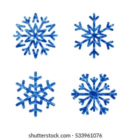 Snowflake mosaic icons set. Black silhouette snowflakes signs, isolated on white background. Symbol of winter, snow, Christmas, New Year holiday. Graphic element decoration Vector illustration
