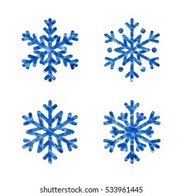 Snowflake mosaic icons set. Black silhouette snowflakes signs, isolated on white background. Symbol of winter, snow, Christmas, New Year holiday. Graphic element decoration Vector illustration