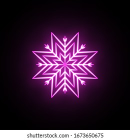 Snowflake neon icon. Simple thin line, outline vector of snowflake icons for ui and ux, website or mobile application