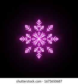 Snowflake neon icon. Simple thin line, outline vector of snowflake icons for ui and ux, website or mobile application