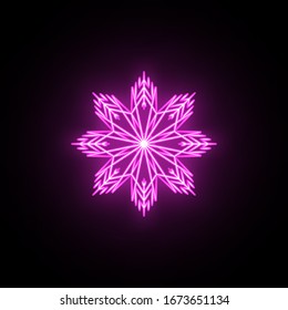 Snowflake neon icon. Simple thin line, outline vector of snowflake icons for ui and ux, website or mobile application
