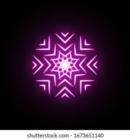 Snowflake neon icon. Simple thin line, outline vector of snowflake icons for ui and ux, website or mobile application