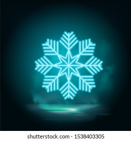 Snowflake neon vector icon Vector. Illustration of Snowflake