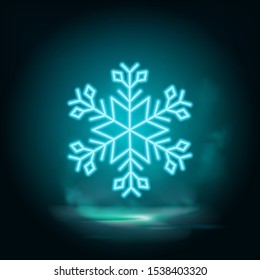 Snowflake neon vector icon Vector. Illustration of Snowflake