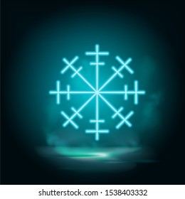 Snowflake neon vector icon Vector. Illustration of Snowflake