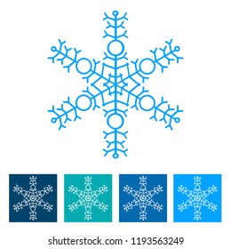 Snowflake. New Year icon. Vector illustration