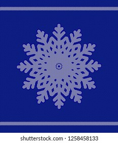 snowflake in new year knitwear