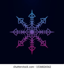 Snowflake nolan icon. Simple thin line, outline vector of snowflake icons for ui and ux, website or mobile application