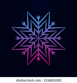 Snowflake nolan icon. Simple thin line, outline vector of snowflake icons for ui and ux, website or mobile application