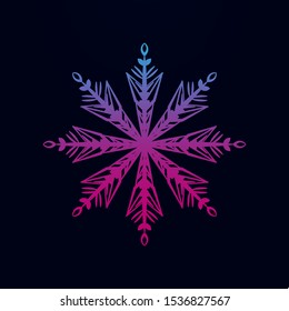 Snowflake nolan icon. Simple thin line, outline vector of snowflake icons for ui and ux, website or mobile application