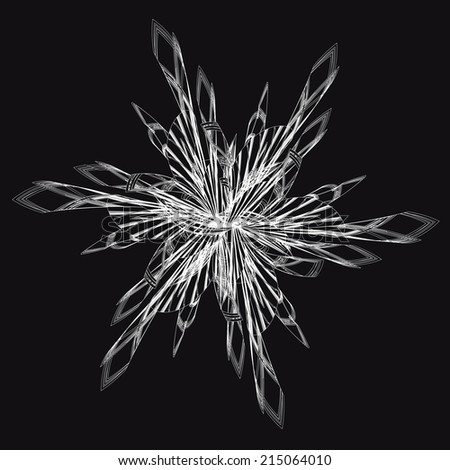 Snowflake on black background