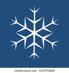 Snowflake on blue background