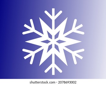 copo de nieve sobre fondo azul