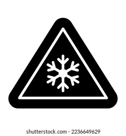 Snowflake a bordo señal de advertencia de nevada