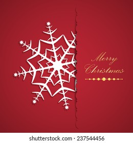 Snowflake on card vector illustration
