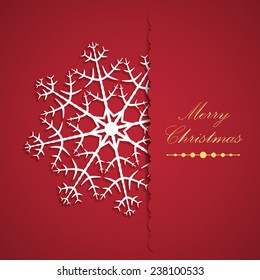 Snowflake on card vector illustration