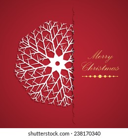 Snowflake on card vector illustration