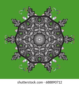 Snowflake on colorful background.