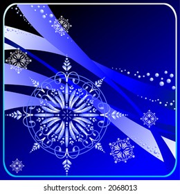 Snowflake en un fondo azul oscuro