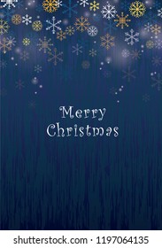 Snowflake on indigo background for decoration on Christmas holiday event.