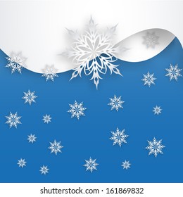 snowflake on a paper background