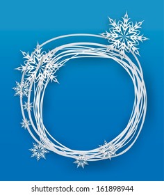 snowflake on a paper background