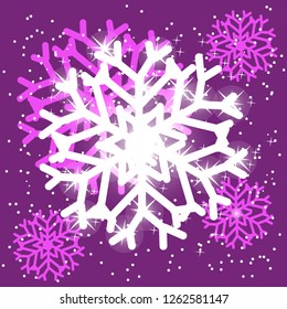 snowflake on purple background