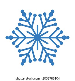 Schneeflocke auf weißem Hintergrund