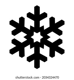 copo de nieve sobre fondo blanco