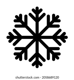 Schneeflocke auf weißem Hintergrund