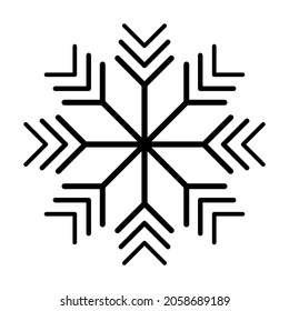 Schneeflocke auf weißem Hintergrund