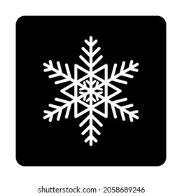 Schneeflocke auf weißem Hintergrund