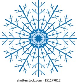 Snowflake on a white background, EPS10 - vector graphics.