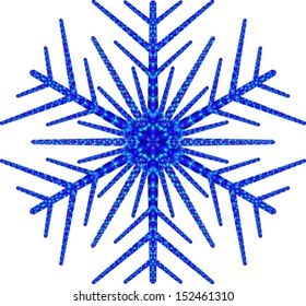 Snowflake on a white background, EPS10 - vector graphics.