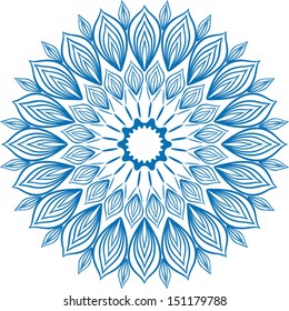 Snowflake on a white background, EPS8 - vector graphics.
