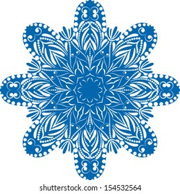 Snowflake on a white background, EPS8 - vector graphics.