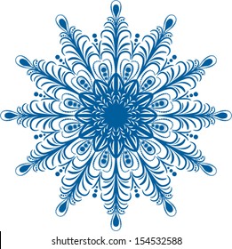 Snowflake on a white background, EPS8 - vector graphics.